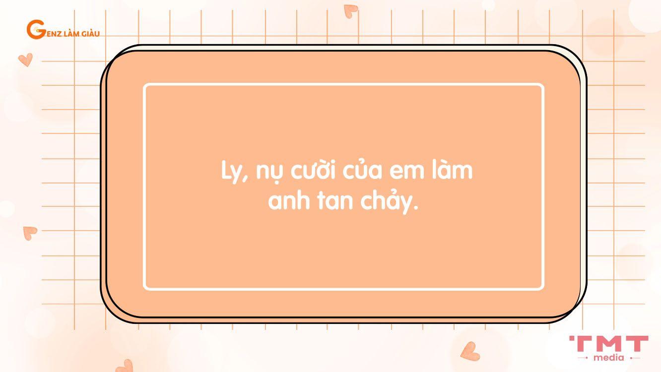 câu thả thính tên Ly